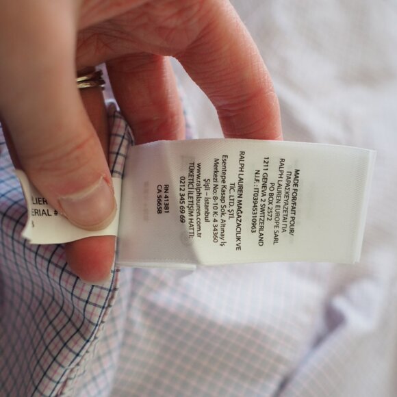 Ralph Lauren Blue Label Purple and Pink Checkered Dress Shirt 14 1/2 Neck 32/33 - Picture 15 of 16